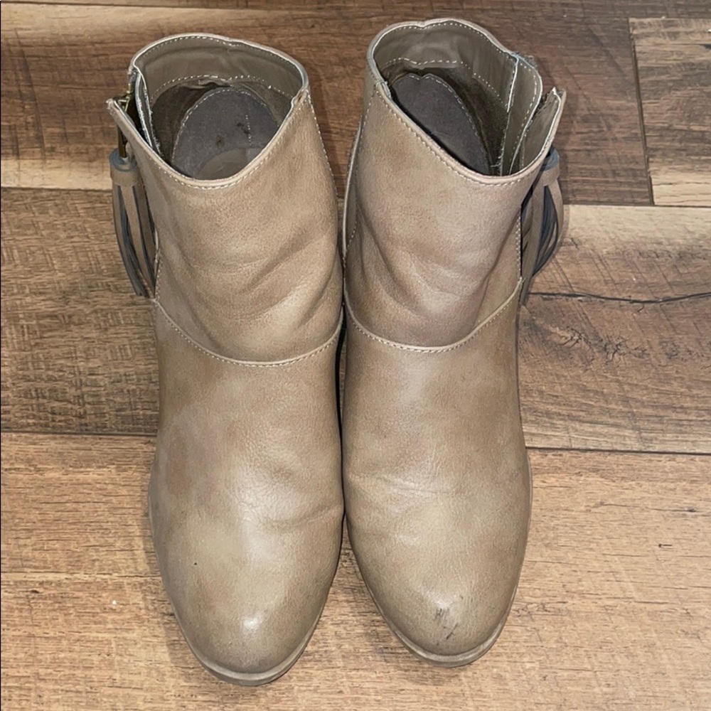 Tan booties